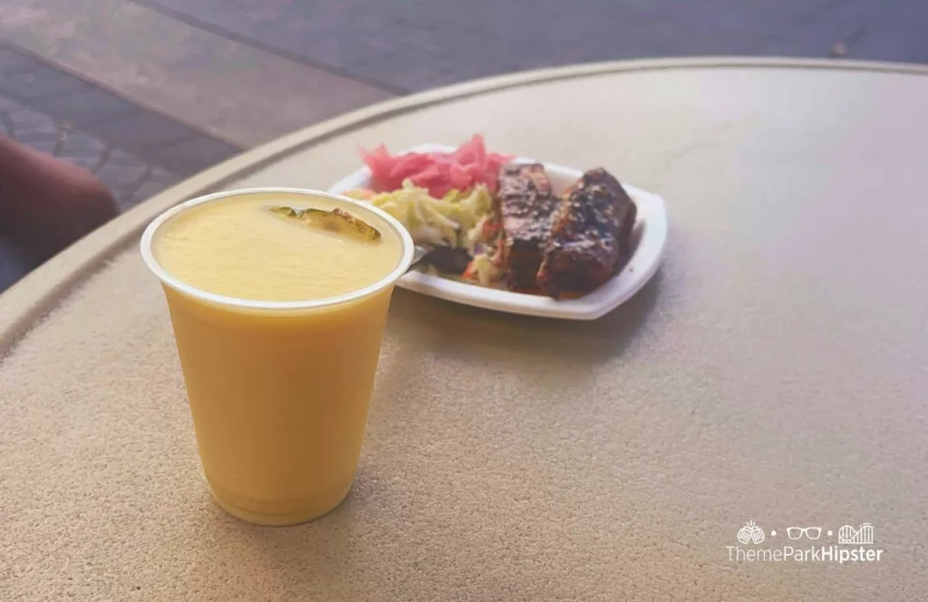 SeaWorld Orlando Resort Seven Seas Food Festival Ribs and Cabbage with Pineapple Drink