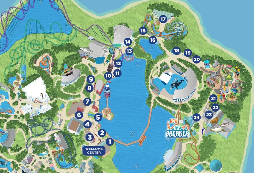 Seven Seas Food Festival SeaWorld Orlando Map 2023