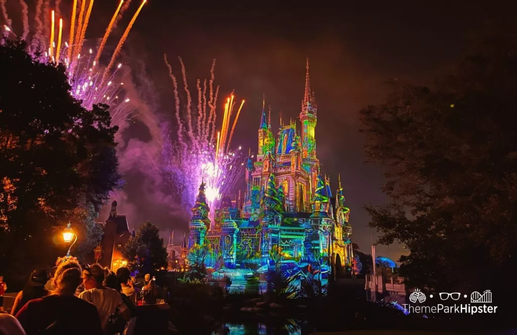 Disney's Magic Kingdom Theme Park Fireworks Show over Cinderella Castle.