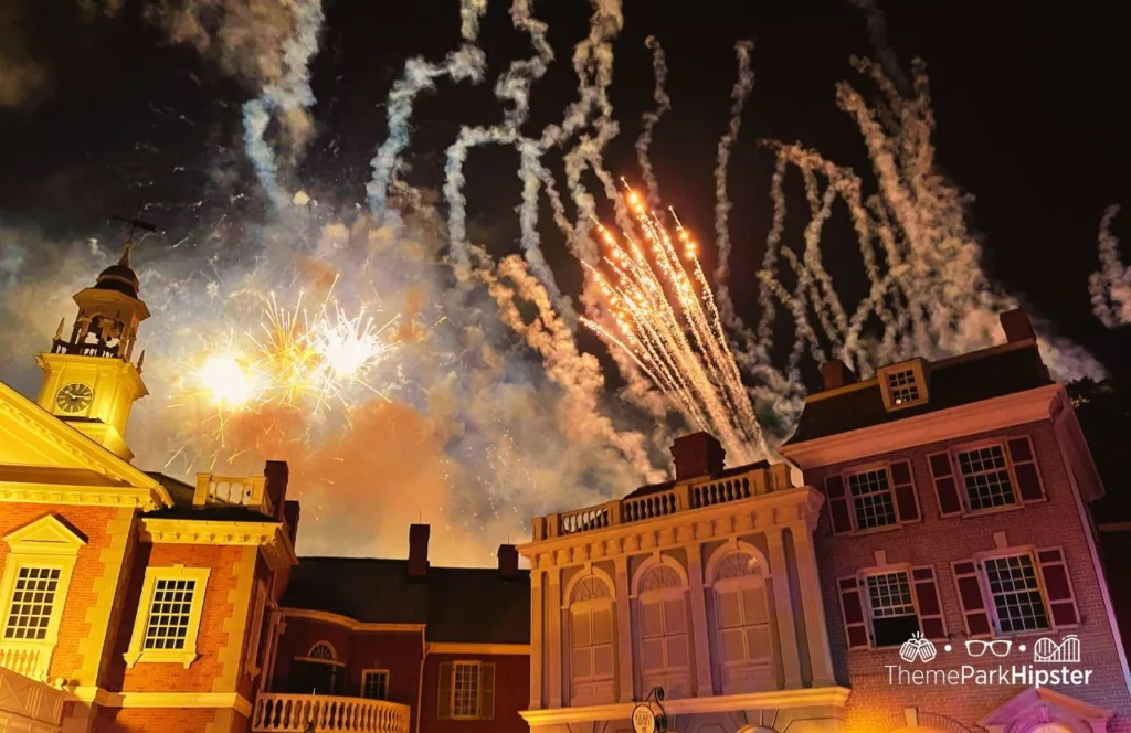 Fireworks at the Magic Kingdom for the 4th of July at Disney World. Keep reading to get the Best Disney World 4th of July Shirts and Merchandise.