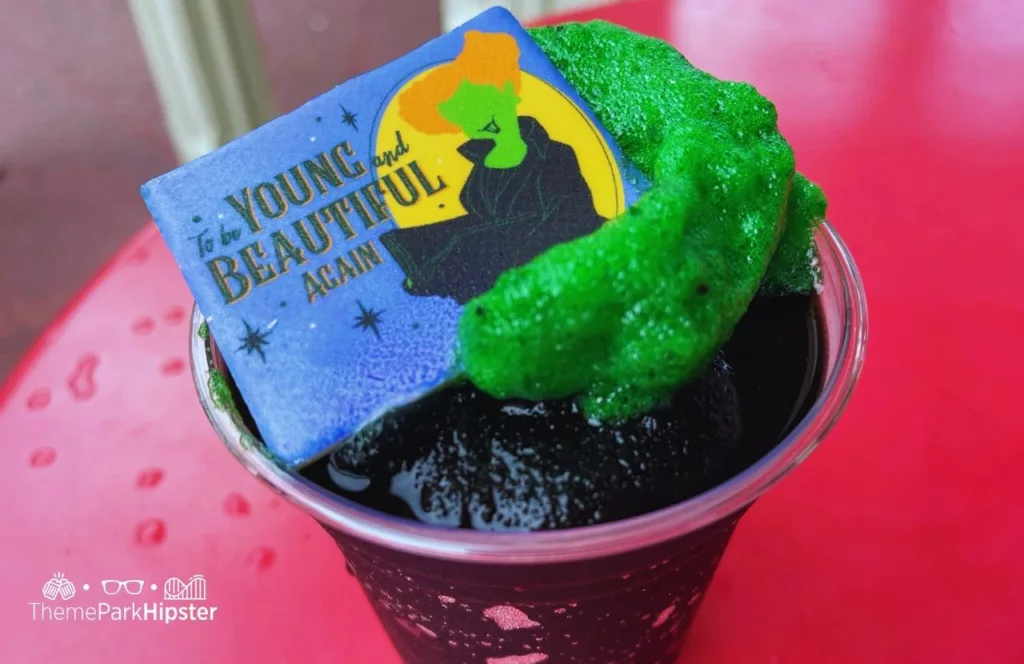 Mickey's Not So Scary Halloween Party at Disney's Magic Kingdom Theme Park Hocus Pocus Sanderson Sisters Black and Green Drink 