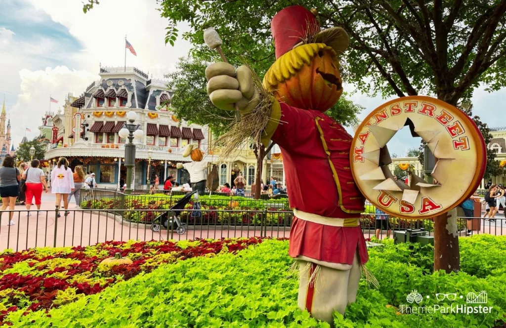 2023 Mickey's Not So Scary Halloween Party at Disney's Magic Kingdom Theme Park Main Street USA Scarecrow
