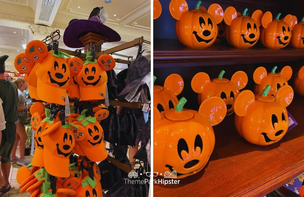 Mickey's Not So Scary Halloween Party tickets at Disney's Magic Kingdom Theme Park Merchandise Mickey Mouse Hats and Candle Holder