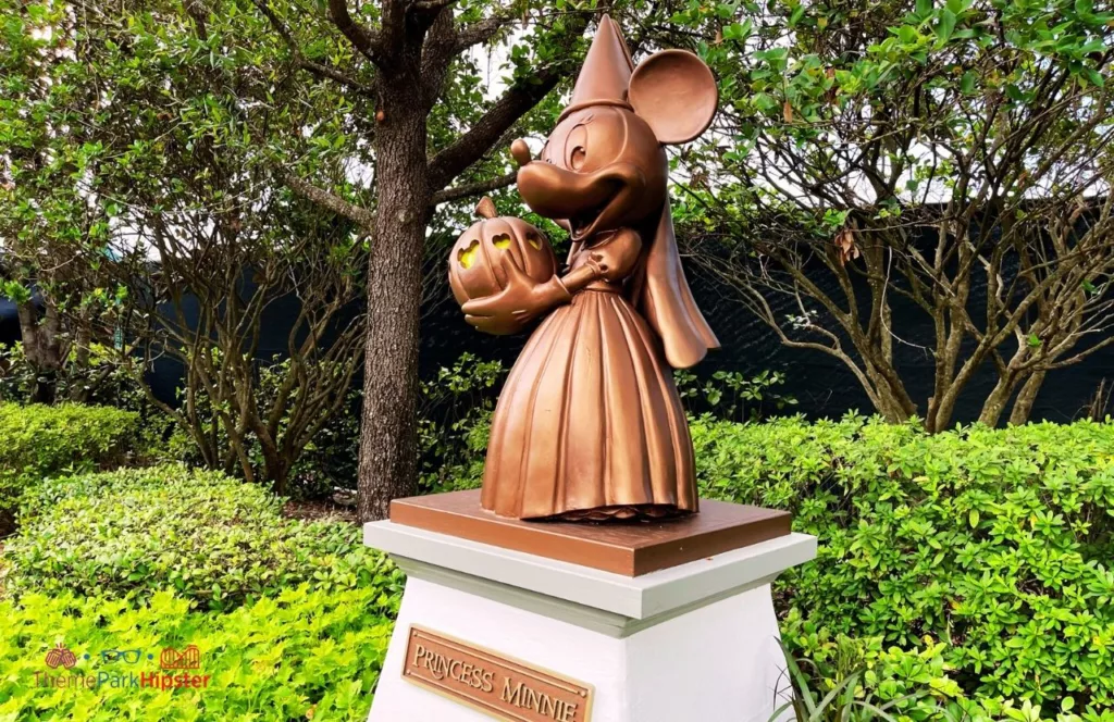 2023 Mickey's Not So Scary Halloween Party at Disney's Magic Kingdom Theme Park Princess Minnie Mouse 50th Anniversary Statues. Keep reading to get the guide to Mickey's Not So Scary Halloween Party Tips with Photos, Parade details, characters, rides and more!