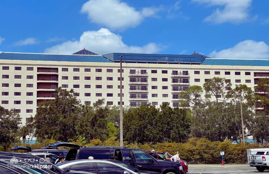 SeaWorld Orlando Resort Parking Lot with the Renaissance Hotel. Keep reading to learn more about things to know before visiting Aquatica Orlando.