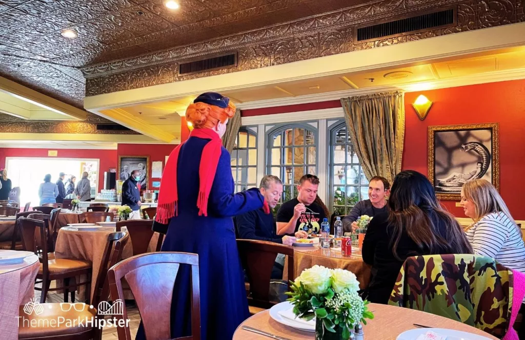 Universal Studios Hollywood French Area and VIP Lunch Jardin de Paris Restaurant I love Lucy character