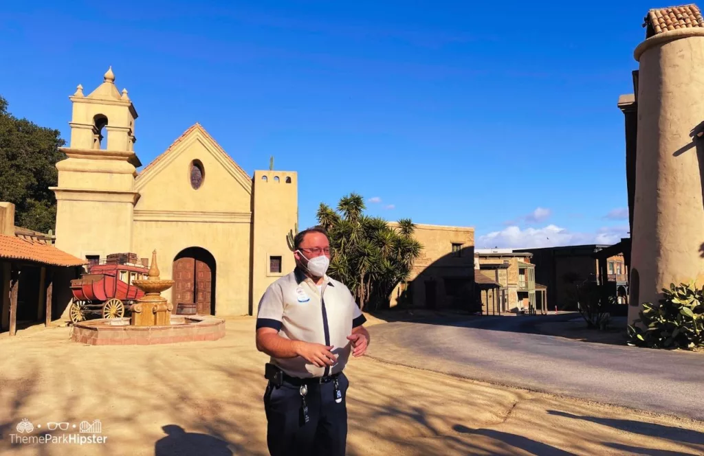 Universal Studios Hollywood Studio Backlot Tour Western Scene with VIP Experience Tour Guide Owen. Keep reading to get the best Universal Studios Hollywood Tips, Tricks and Secrets!