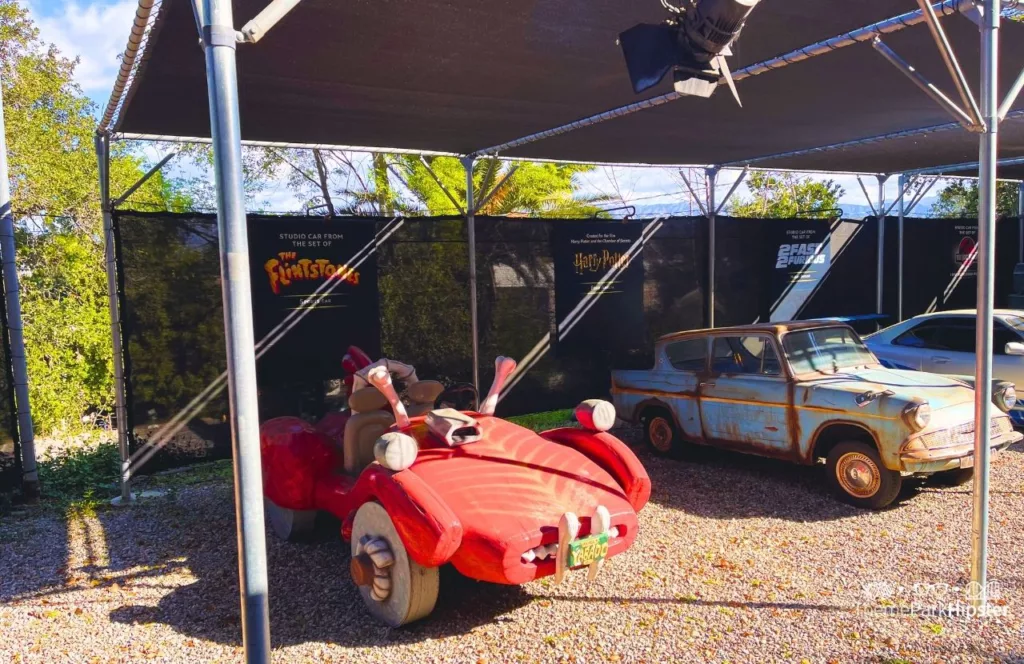 Universal Studios Hollywood Studio Tour Cars from Movies The Flintstones and Harry Potter