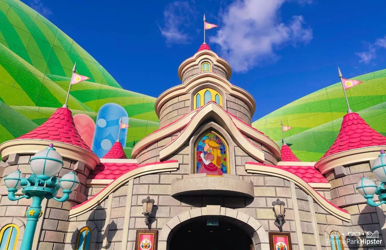 Universal Studios Hollywood Super Nintendo World Princess Peach Castle. One of the best rides and attractions at Universal Studios Hollywood.
