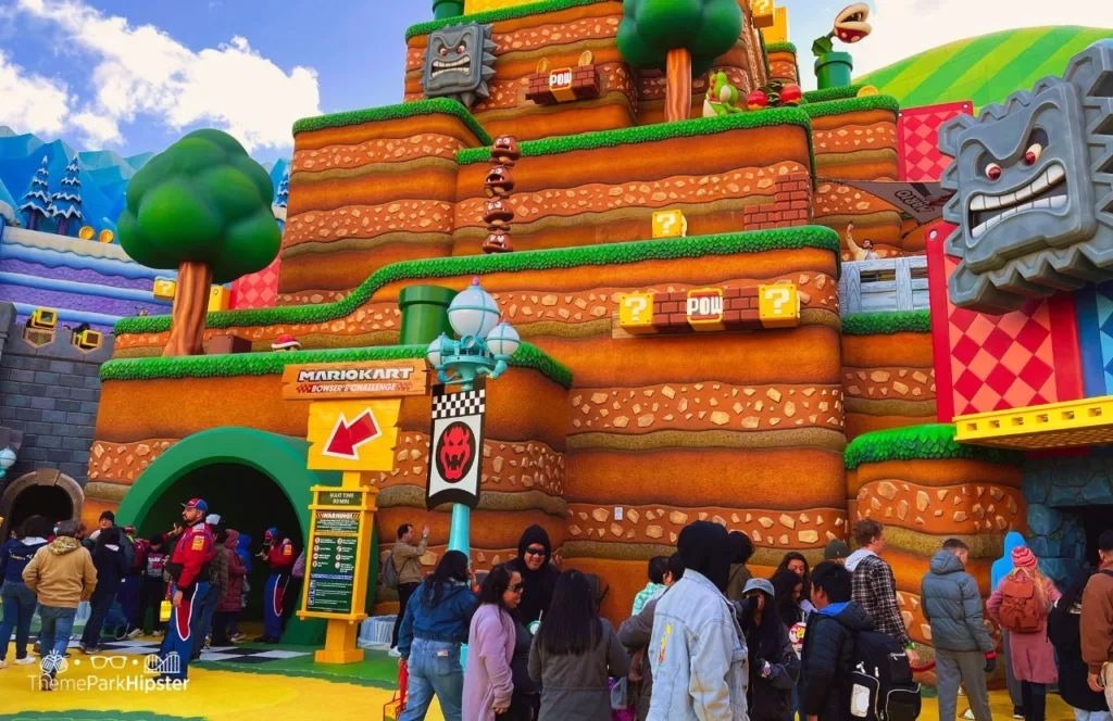 Universal Studios Hollywood Super Nintendo World entrance to Mario Kart