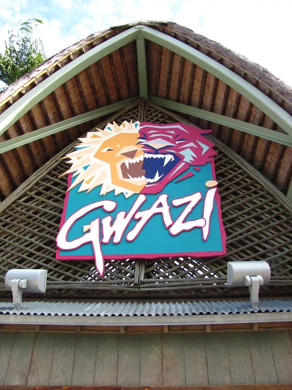Busch Gardens Gwazi Roller Coaster Entrance. Keep reading for the battle of Iron Gwazi vs Gwazi.
