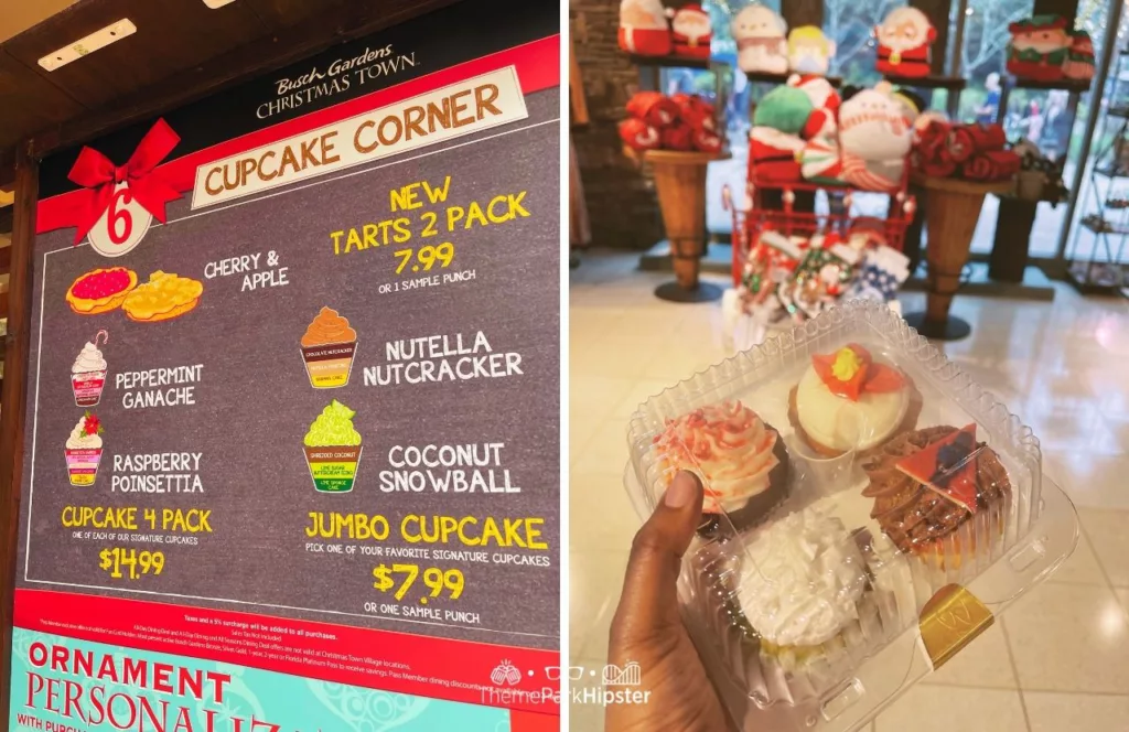 2023 Busch Gardens Tampa Bay Christmas Town Food Cupcake Corner