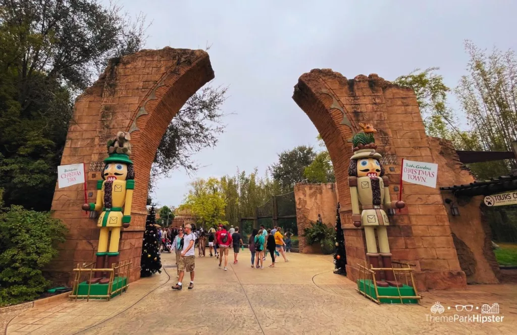 Busch Gardens Tampa Bay Christmas Town Toy Soldiers. One of the best things to do at Busch Gardens Tampa for adults.