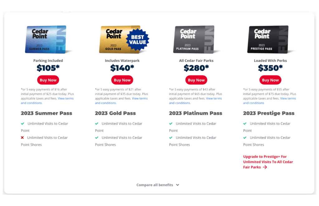 Cedar Point Season Pass Prices and Benefits 2023