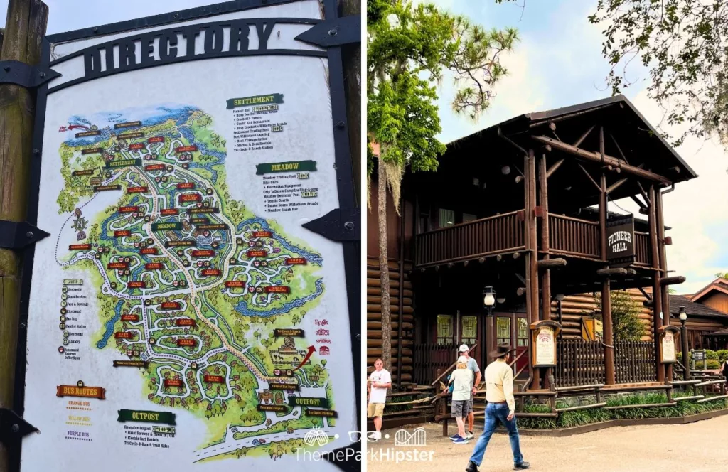 Pioneer Hall Disney Wilderness Lodge Resort Directory at Hoop Dee Doo Musical Revue