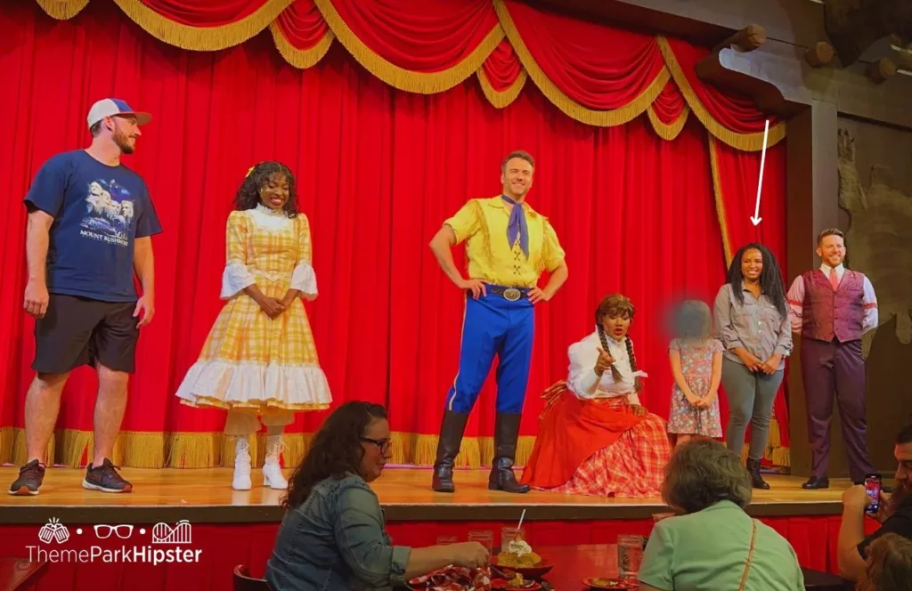 Disney Wilderness Lodge Resort NikkyJ called on stage at Hoop Dee Doo Musical Revue