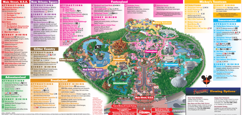 Disneyland Map 2024 PDF. Keep reading to get the full guide on which is better Disneyland vs Universal Studios Hollywood.