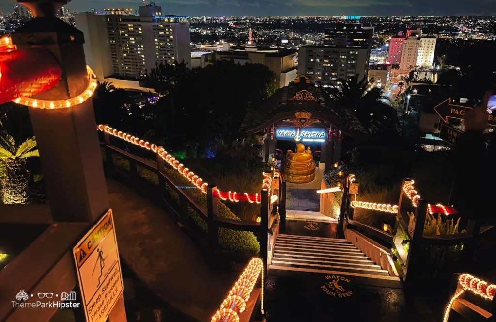 Hollywood California Near Los Angeles view atop Yamashiro Restaurant near Universal Studios