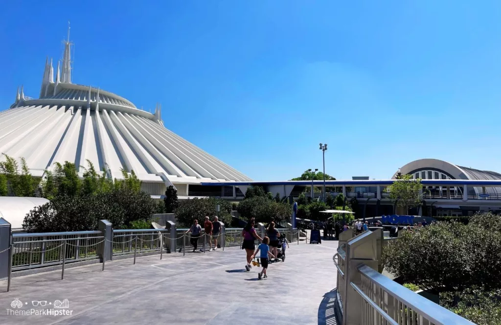 Tron Lightcycle Run at the Magic Kingdom in Walt Disney World Resort Florida Tomorrowland Space Mountain and People Mover. One of the best roller coasters at Disney World.