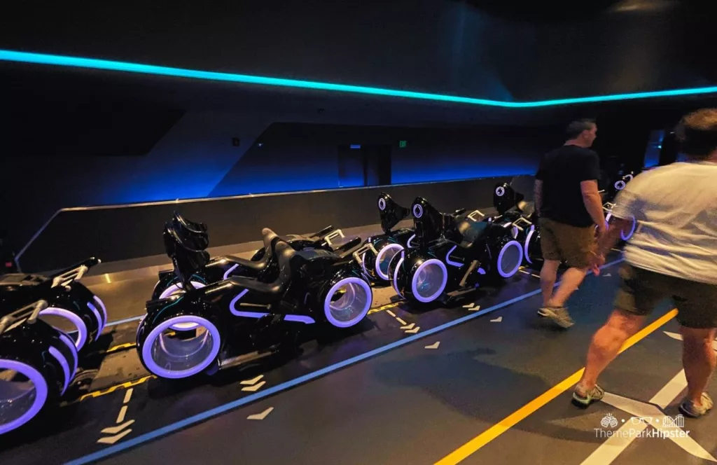 Tron Lightcycle Run at the Magic Kingdom in Walt Disney World Resort Florida Tomorrowland motorcycle roller coaster 