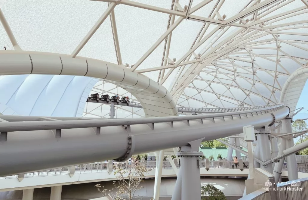 Tron Lightcycle Run at the Magic Kingdom in Walt Disney World Resort Florida Tomorrowland roller coaster 