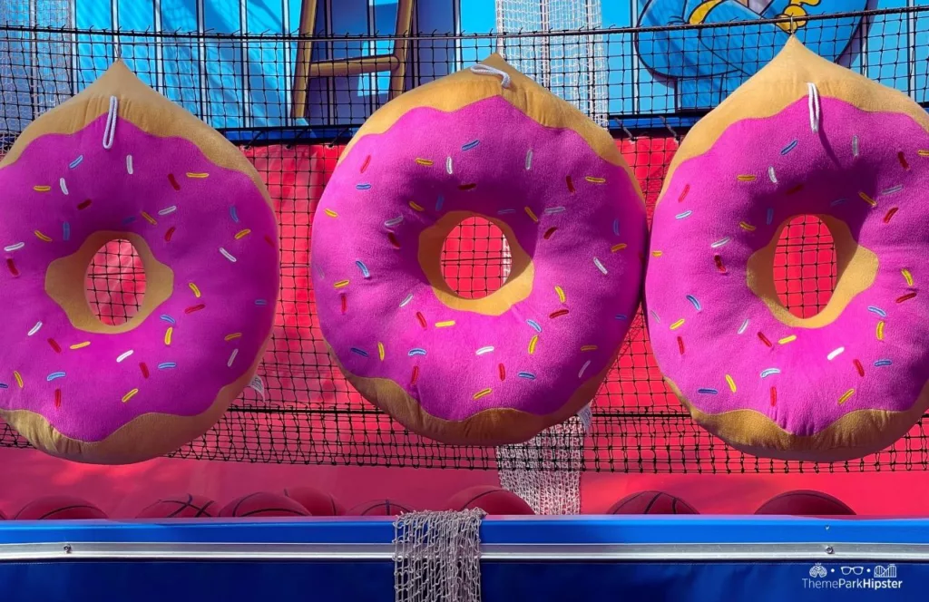 Universal Orlando Resort Big Pink Donut Toys in Simpsonland at Universal Studios Florida Carnival Games