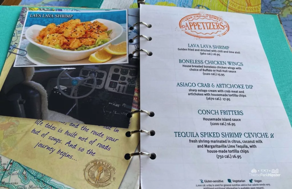 Universal Orlando Resort Margaritaville CityWalk Menu Lava Lava Shrimp