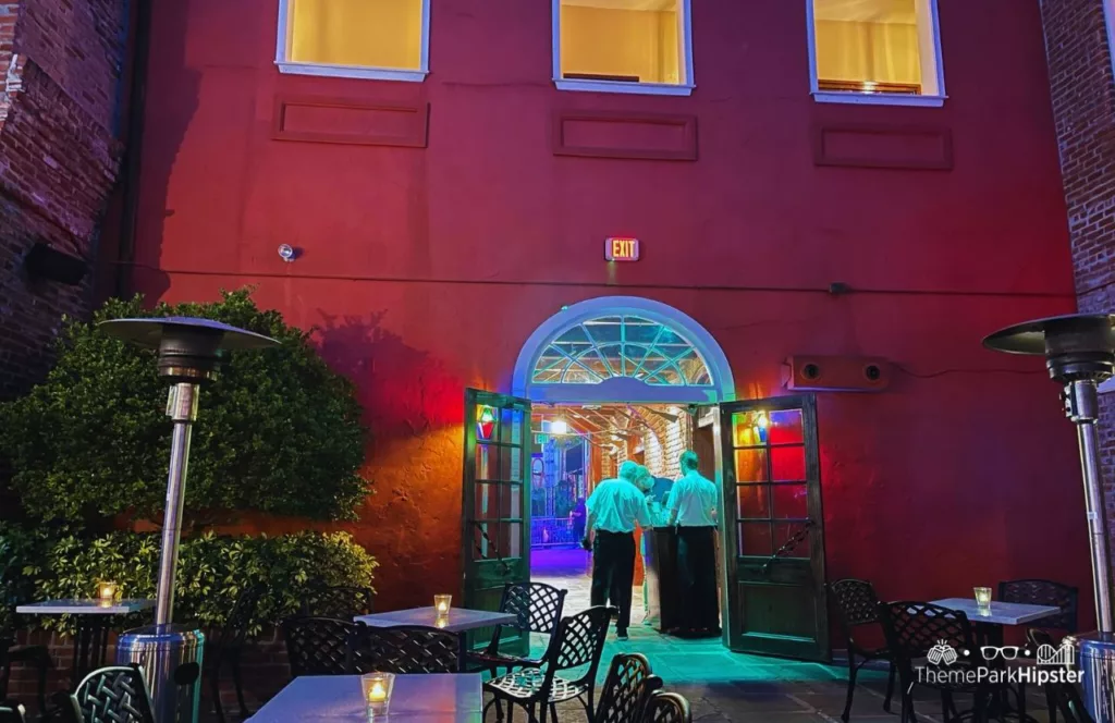 Universal Orlando Resort Pat O Briens Restaurant in CityWalk Outdoor Area at Night