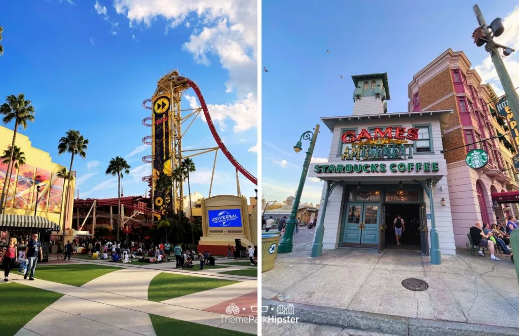 2024 Universal Orlando Resort Starbucks Coffee and Hollywood Rip Ride Rock It at Universal Studios Florida. Keep reading to get the best Universal Studios Orlando tips for beginners and first timers.