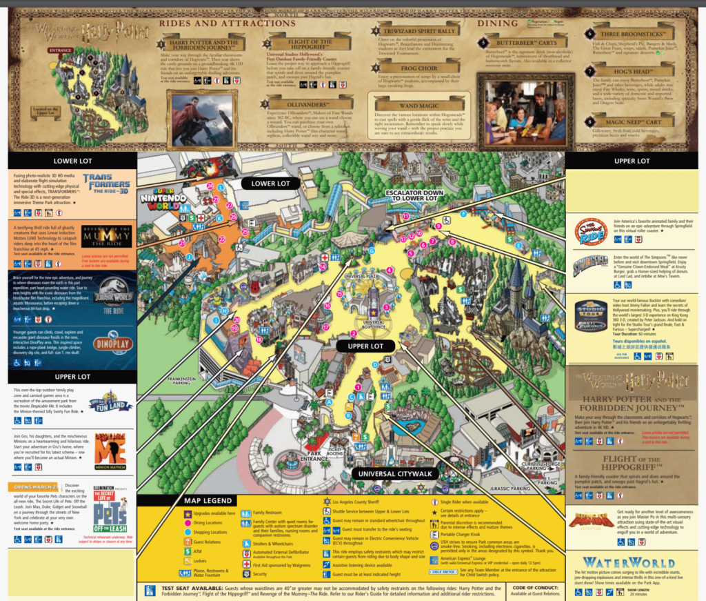 Universal Studios Hollywood Map