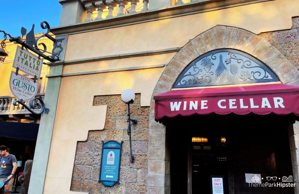 Epcot Italy Pavilion Tutto Italia and Tutto Gusto Restaurant Wine Cellar. One of the best Restaurants at Epcot. 