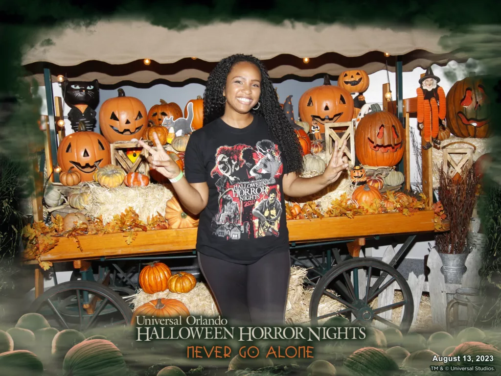 NikkyJ at Halloween Horror Nights 2023 Taste of Terror Food Event