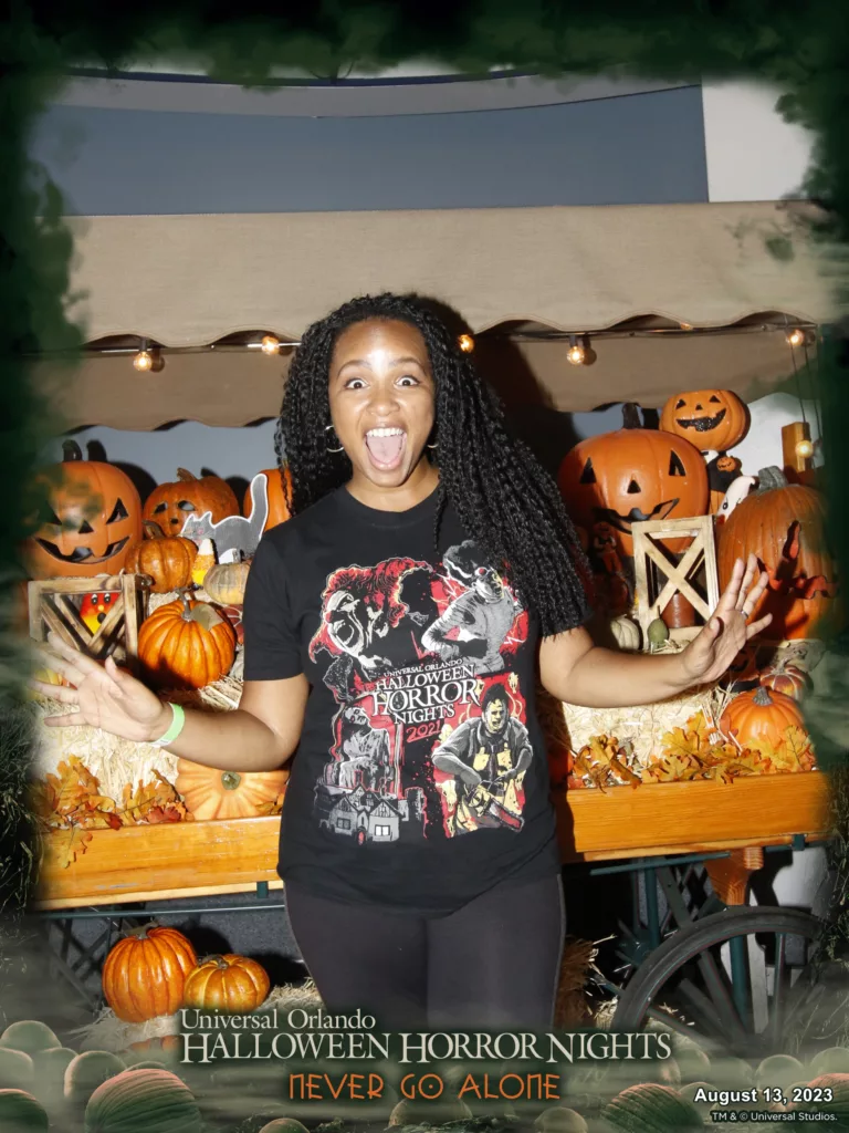 NikkyJ at Halloween Horror Nights 2023 Taste of Terror Food Event. Keep reading to find out if the Halloween Horror Nights Express Pass is worth it. 