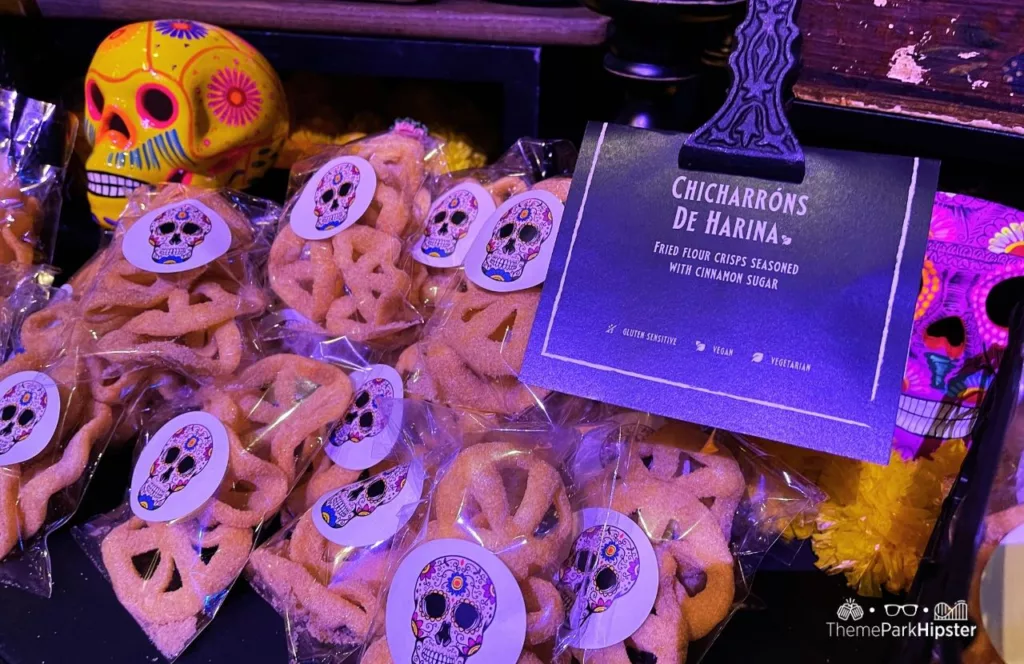 Universal Orlando Resort Halloween Horror Nights a Taste of Terror HHN Food Chicharrons De Harina Dessert. Keep reading to learn about the best Universal Studios Halloween Horror Nights food and drink that you must try!
