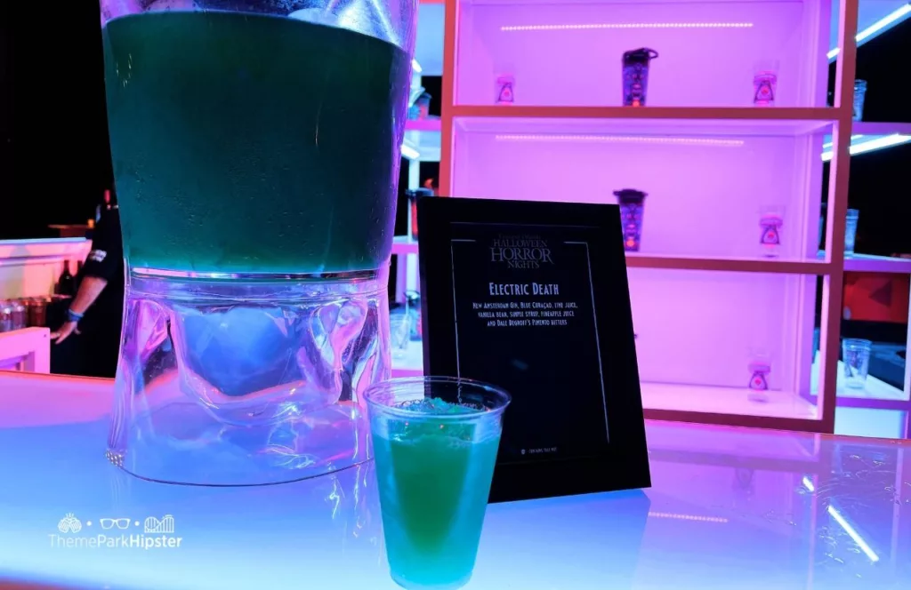 Universal Orlando Resort Halloween Horror Nights a Taste of Terror HHN Food Electric Death Blue Cocktail