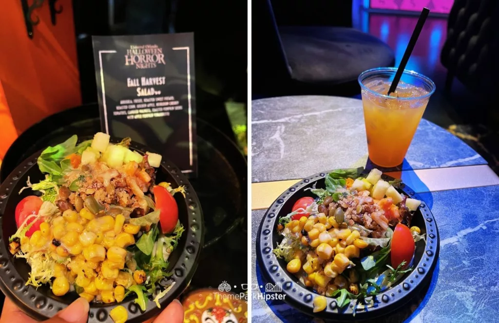 Universal Orlando Resort Halloween Horror Nights a Taste of Terror HHN Food Fall Harvest Salad and Ghoul Juice