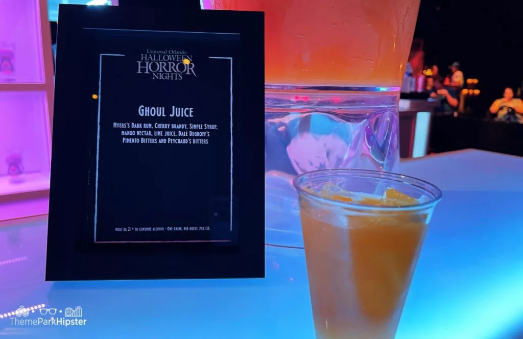 Universal Orlando Resort Halloween Horror Nights a Taste of Terror HHN Food Ghoul Juice