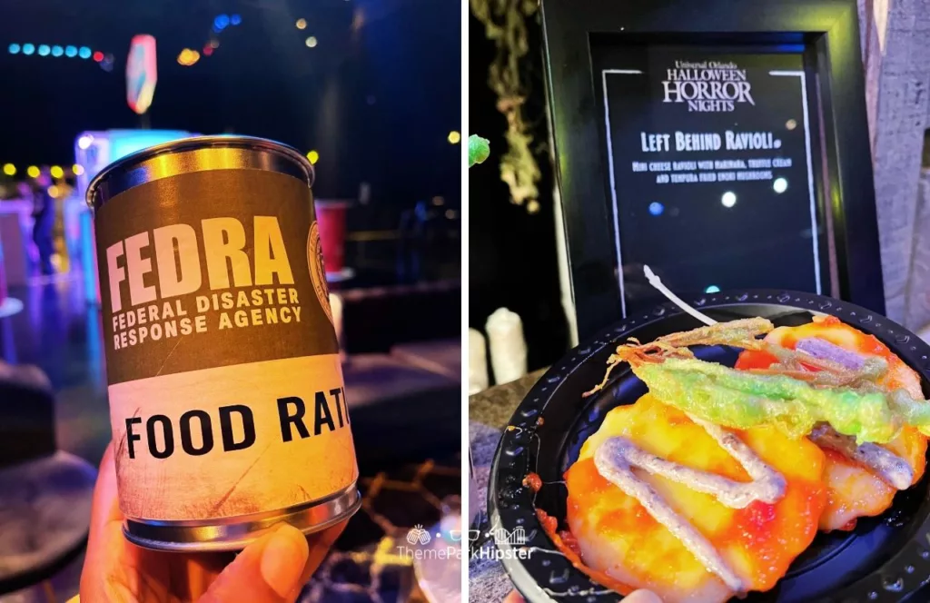 Universal Orlando Resort Halloween Horror Nights a Taste of Terror HHN Food Last of Us Left Behind Ravioli. Keep reading to learn about the best Universal Studios Halloween Horror Nights food and drink that you must try!