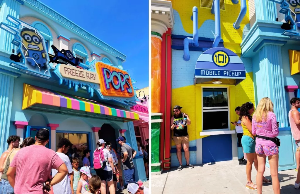 Universal Studios Florida Minion Land Freeze Ray Pops Mobile Ordering Pickup Window. Keep reading to get the full guide to the Universal Orlando Mobile Order Service.