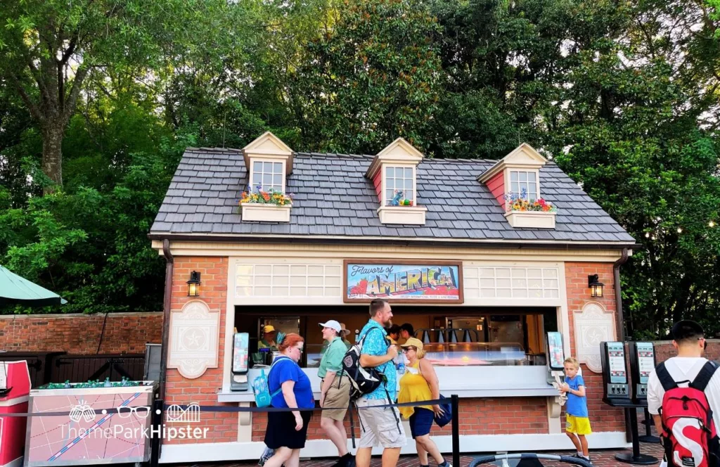 Epcot Food and Wine Festival at Disney Flavors of America Food Booth
