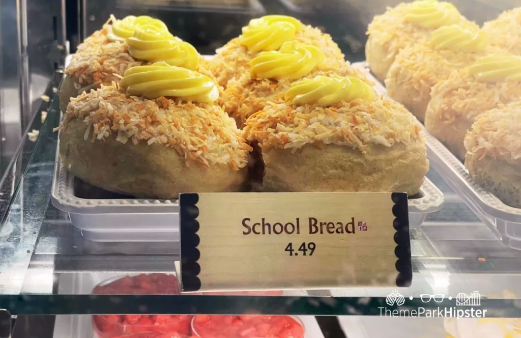 Epcot Food and Wine Festival at Disney Norway Pavilion Kringla Bakeri og Kafe with School Bread. One of the best quick service restaurants in Epcot!