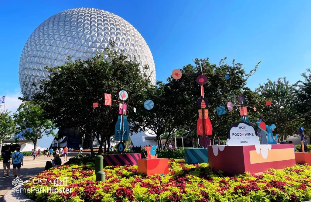 2023 Epcot Food and Wine Festival at Disney Spaceship Earth. One of the best things to do in Orlando for October.