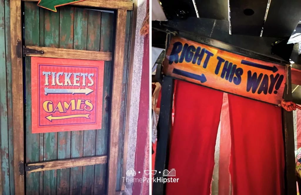 2023 Halloween Horror Nights Unmasking the Horror Tour Lights on at HHN 32 Universal Studios Florida Dr. Oddfellow's Circus Oddities House