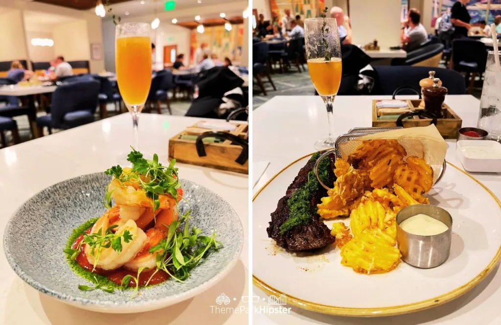 Disney Contemporary Resort Hotel Steakhouse 71 Shrimp Cocktail with Mimosa Steak Frites. Keep reading to learn more about the Disney Dining Plan. 