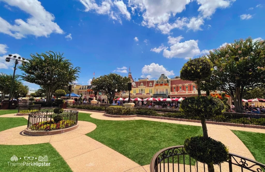 Disney Fireworks Lawn Location at Magic Kingdom Theme Park. One of the best place to watch Magic Kingdom Happily Ever After fireworks. 