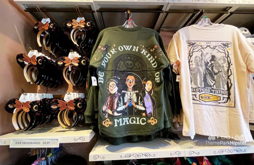 2023 Disney Halloween Merchandise at Magic Kingdom Theme Park Hocus Pocus Spirit Jersey and Ears