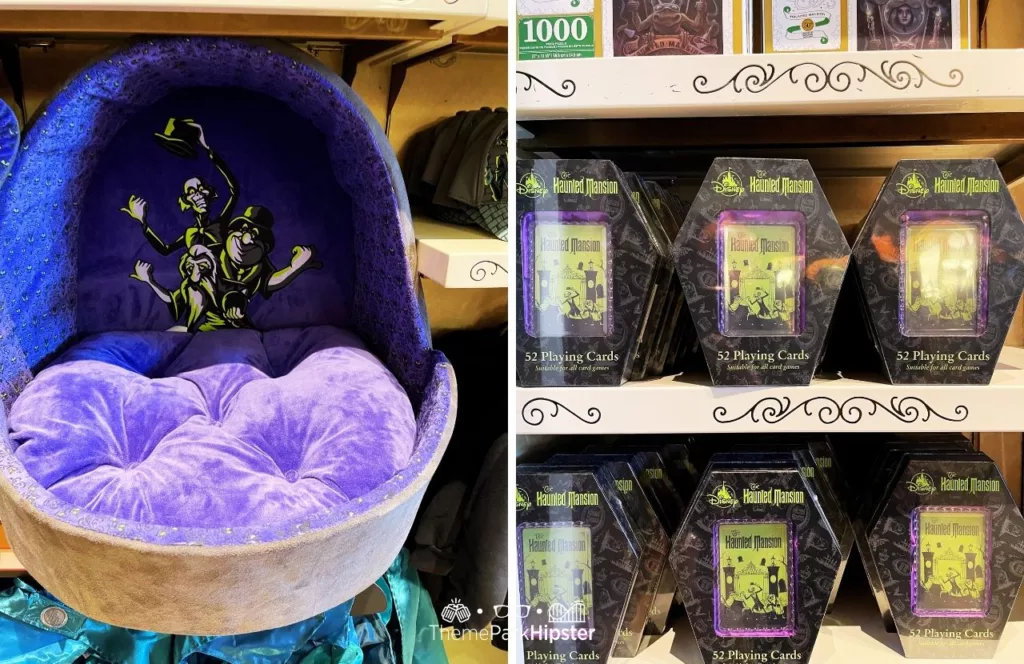2023 Disney Haunted Mansion Halloween Merchandise at Magic Kingdom Theme Park Pet Bed and Playing Cards