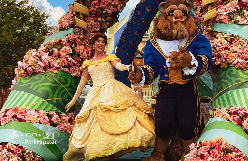 Disney Magic Kingdom Theme Park Festival of Fantasy Parade Belle of Beauty and the Beast. 