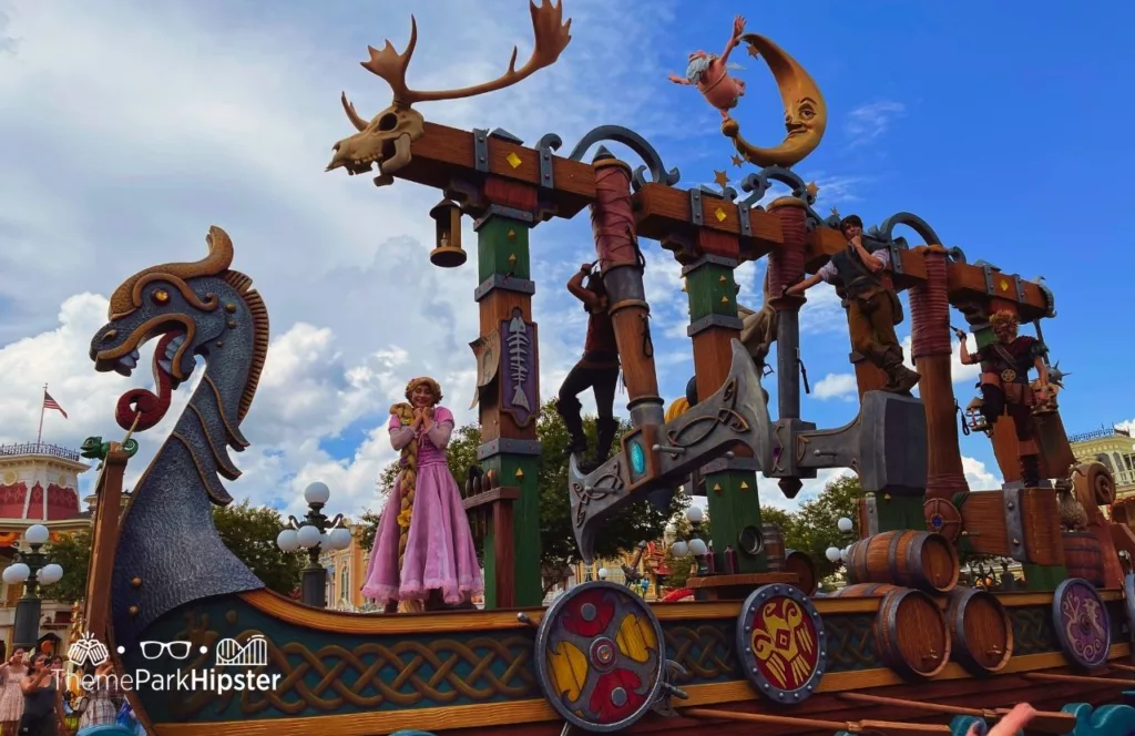 Disney Magic Kingdom Theme Park Festival of Fantasy Parade Rapunzel. Keep reading to learn how to have the best Disney solo trip to the Magic Kingdom.