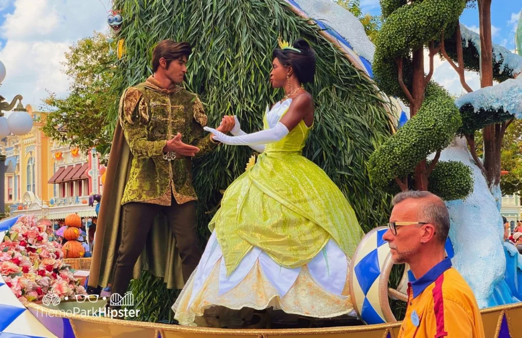 Disney Magic Kingdom Theme Park Festival of Fantasy Parade with Princess Tiana of the Princess and the Frog